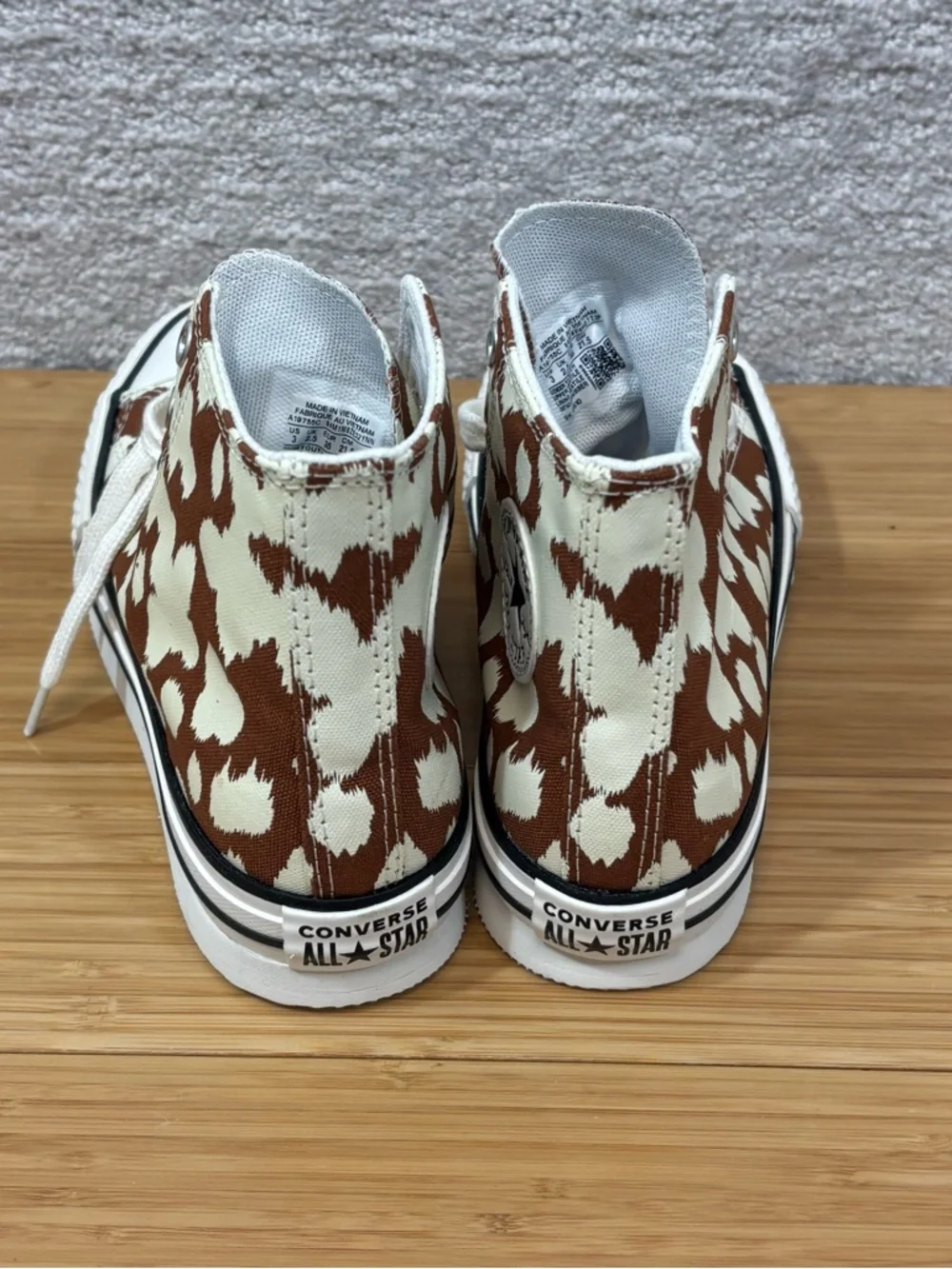 Converse Chuck Taylor Lift Hi Youth Sz 3 Animal Print Platform‎ Style